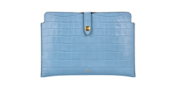 Mulberry Croc Embossed Pouch, Leather, Baby Blue, YVG3, 3*